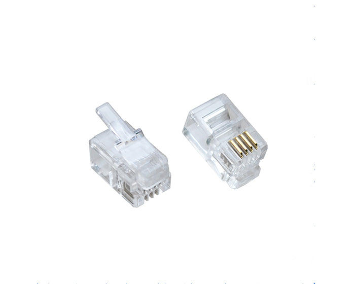 Lot de connecteurs d'extrémité de câble RJ9, 4P4C, RJ11, 6P4C, 6P6C, RJ45,  8P8C, cristal, 20