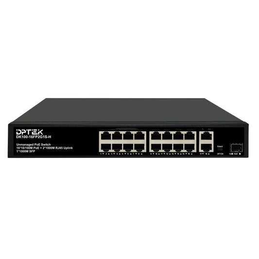 DPTEK 16 Port 100Mbps PoE +3 Port Switch