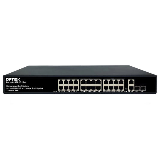 DPTEK 24 Port 100Mbps PoE +4 Port Switch