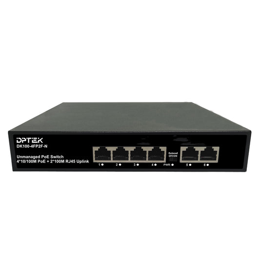 DPTEK 4 Port 100Mbps PoE + 2 Port Switch