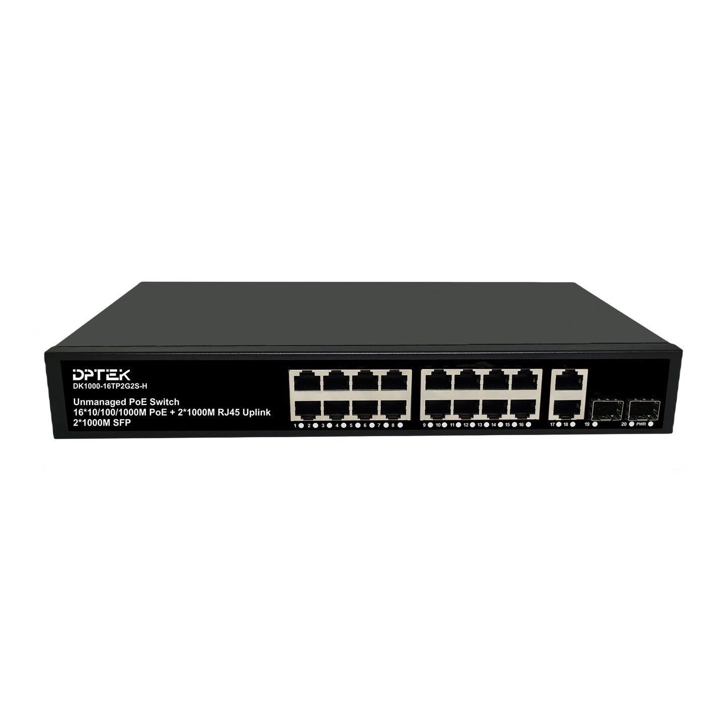 DPTEK 16 Port Gigabit PoE + 4 Port